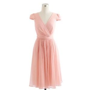 JCrew “soft peach” bridesmaid dress - sz 2